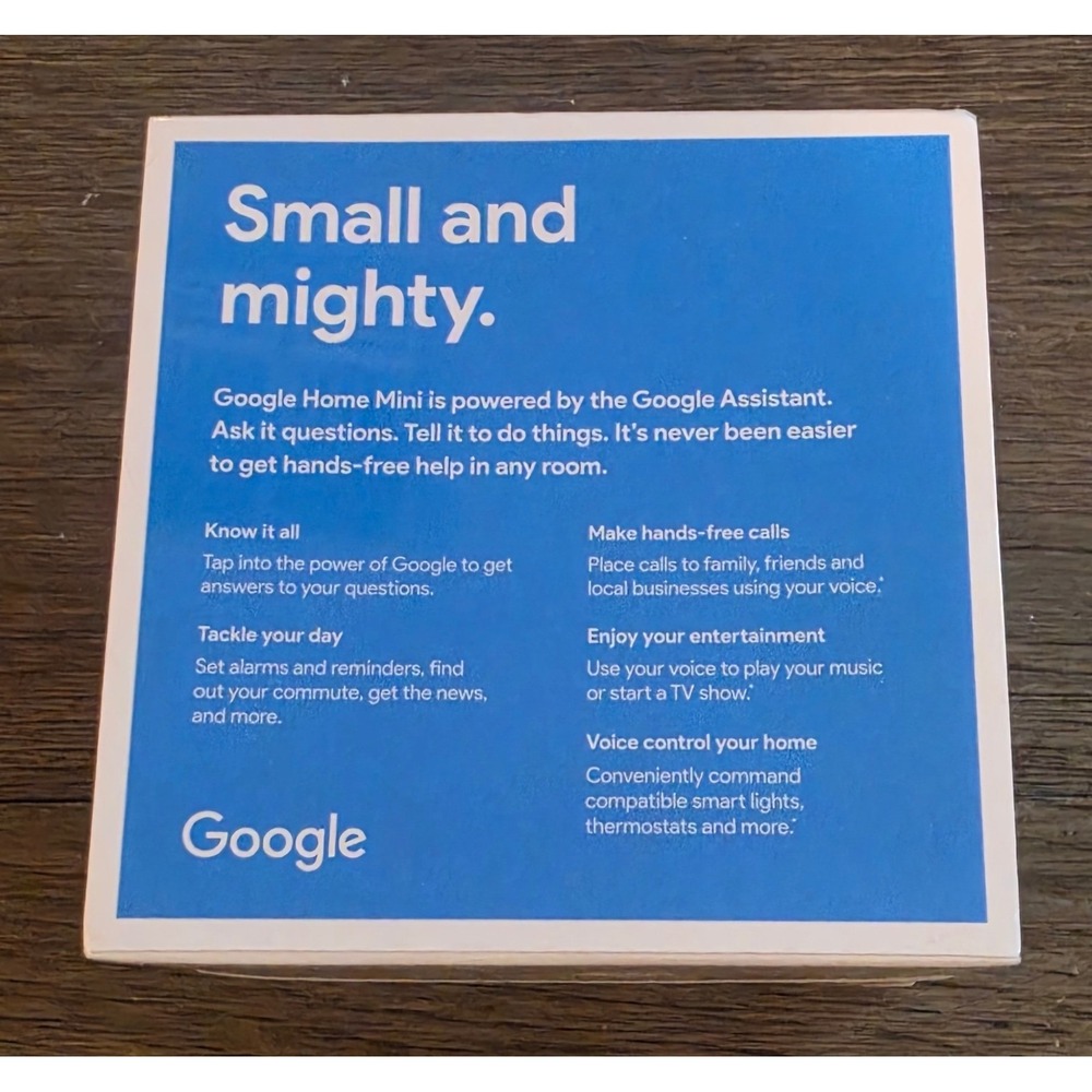Google Home Mini Smart Speaker Charcoal GA00216-US New Sealed - Picture 4 of 6